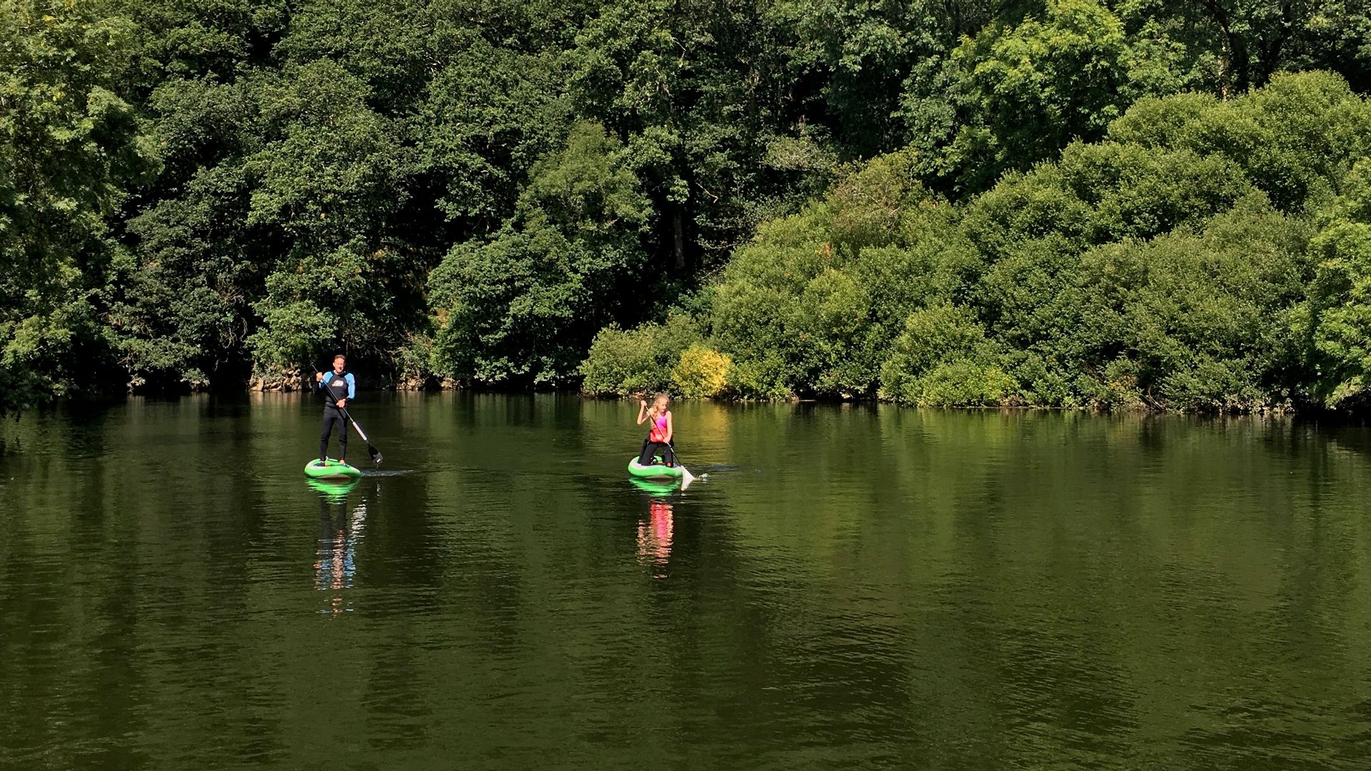 Stand up paddle boarding Teifi gorge